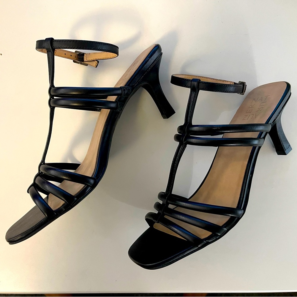 Size 10 M, RSVP Collection Naturalizer Starla Strappy Leather Dress Sandals